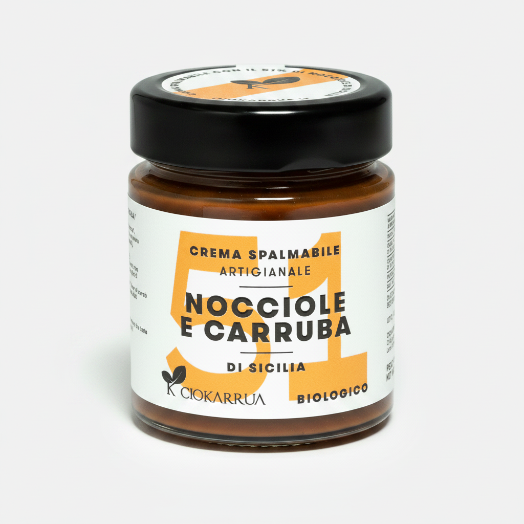 Crema Bio Nocciole e Carruba di Sicilia Ciokarrua