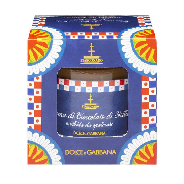 crema di cioccolato di sicilia dolce e gabbana prodotta da fiasconaro in scatola regalo