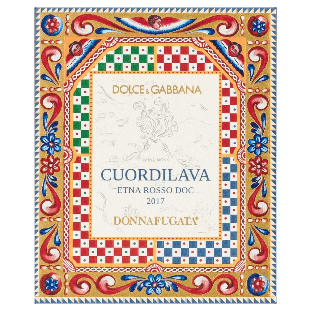 etichetta "Cuordilava" D&G Etna Rosso DOC