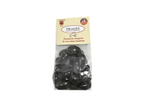 Dragee mandorle ricoperte di cioccolato fondente