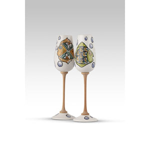 Flute Pesce Bianco MuloMerrino in ceramica siciliana