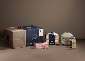 Gift Box Tradizionale Fiasconaro Natale 2026 con panettone tradizionale, torroncini, cubaita e liquore al limone