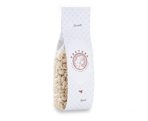 pacchetto di Pasta artigianale "gnocchetti integrali" trafilata al bronzo di grano antico Russello, 500 gr - Sicilus Srl