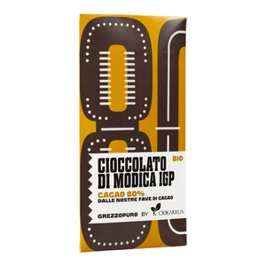 Grezzopuro Cioccolato di Modica IGP Bio Ciokarrua Cacao 80% 50 g