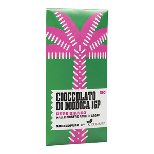 Grezzopuro Cioccolato di Modica IGP Bio Ciokarrua Pepe Bianco 50 g