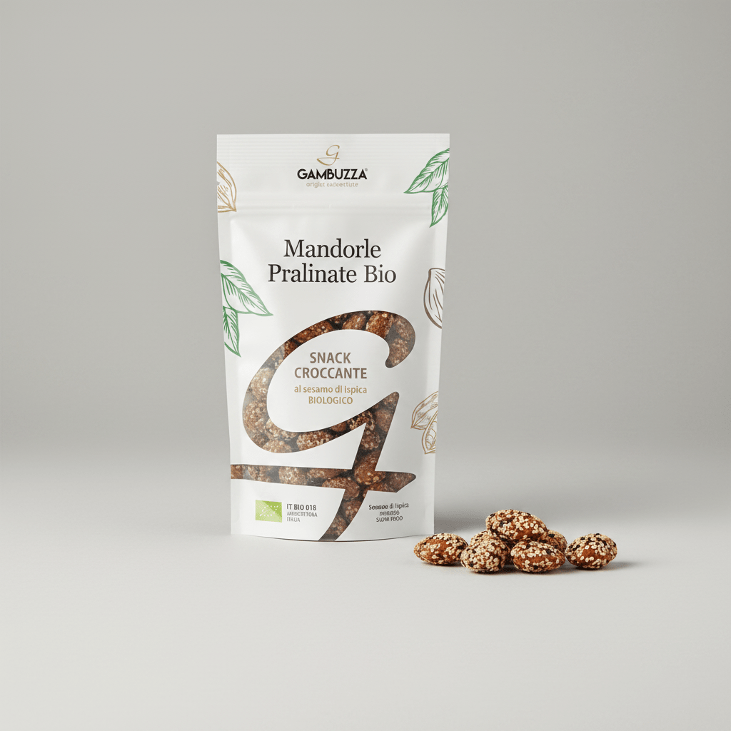 Mandorle Pralinate al Sesamo di Ispica Bio Gambuzza 100 g