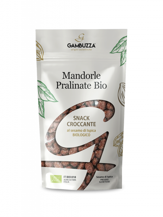 Mandorle Pralinate al Sesamo di Ispica Bio Gambuzza 100 g