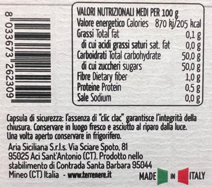 Valori nutrizionali della Marmellata di Arance Amare con Miele di Zagara 240 g