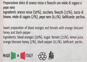 Ingredienti della Marmellata di Arance e Finocchi con Miele di Zagara e Pepe