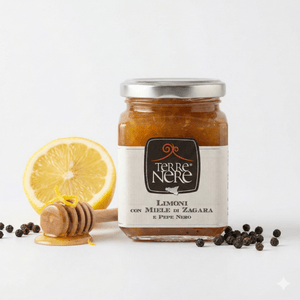 Marmellata di Limoni, miele dizagara e pepe nero