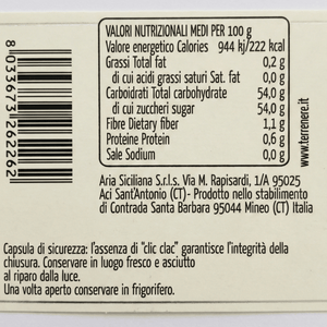 Valori nutrizionali di marmellata di mandarini e bergamotto