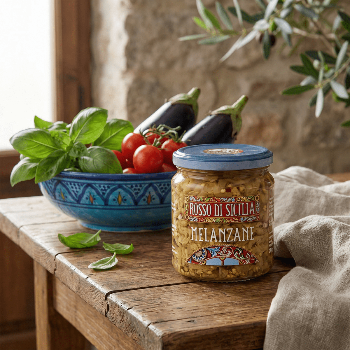 Aubergines with fillets, 290 grams