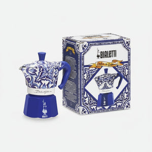 Moka Express Blu Mediterraneo 3 tazze con confezione Dolce&Gabbana