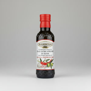 Olio EVO Barbera con estratto naturale di aglio e peperoncino 250 ml