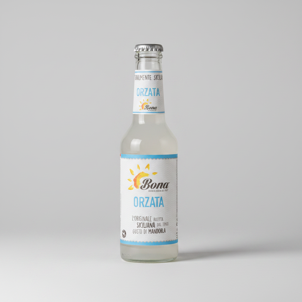 Orzata Bona bibita siciliana al gusto di mandorla bottiglia 275 ml
