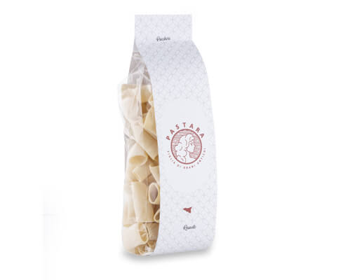 Pacchetto di Pasta artigianale "paccheri" trafilata al bronzo di grano antico Russello, 500 gr - Sicilus Srl