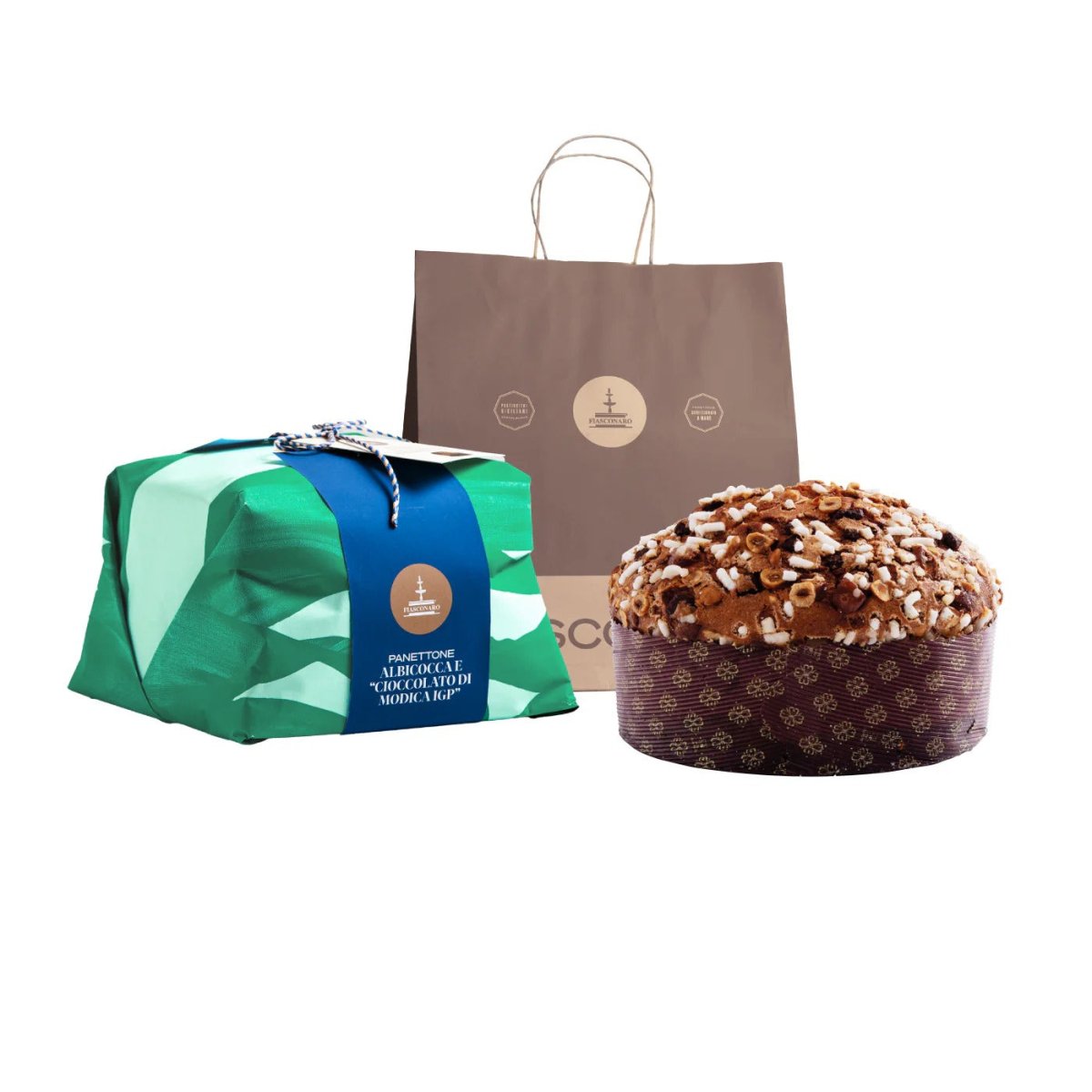 Panettone Albicocca e Cioccolato di Modica IGP Fiasconaro - 1 Kg con busta
