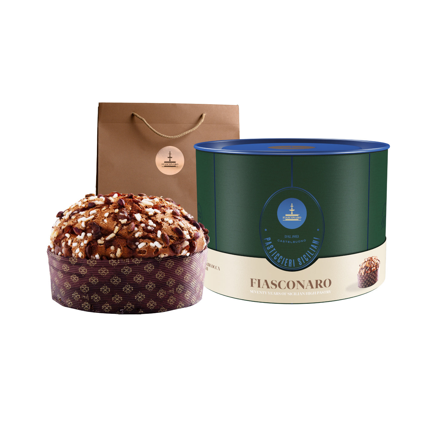 Panettone Ananas, Albicocca e Pistacchi Fiasconaro Collezione 1953 1 kg
