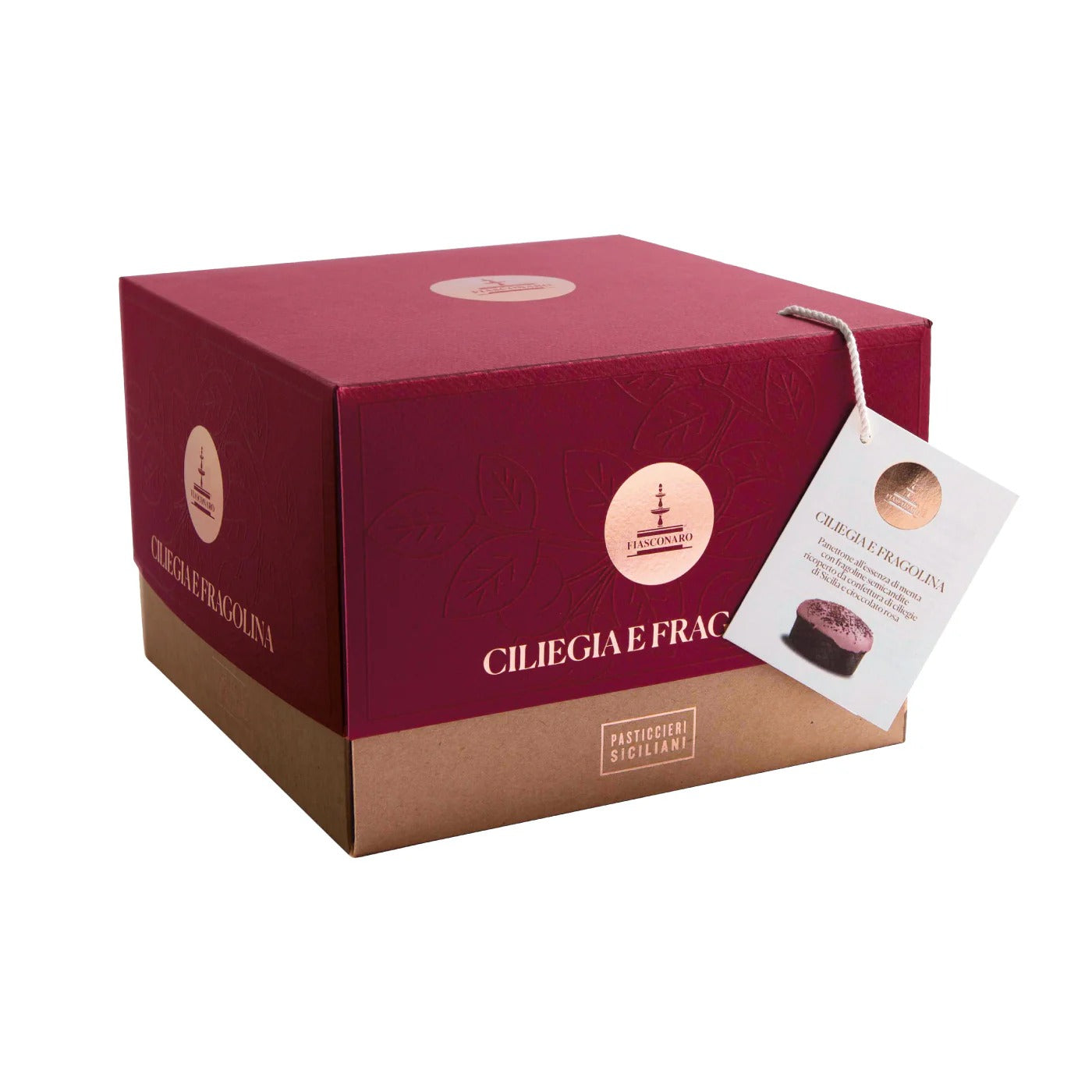 Panettone artigianale Fiasconaro Ciliegie  e Fragoline, 1 Kg