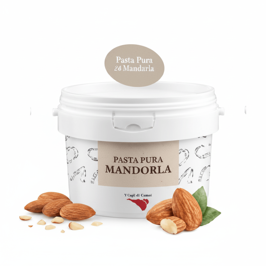 Pasta pura di mandorla 100% in secchiello da 5 kg per gelateria e HoReCa