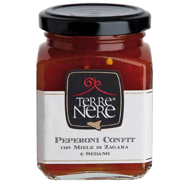 Peperoni Confit con Miele di Zagara e Sedano