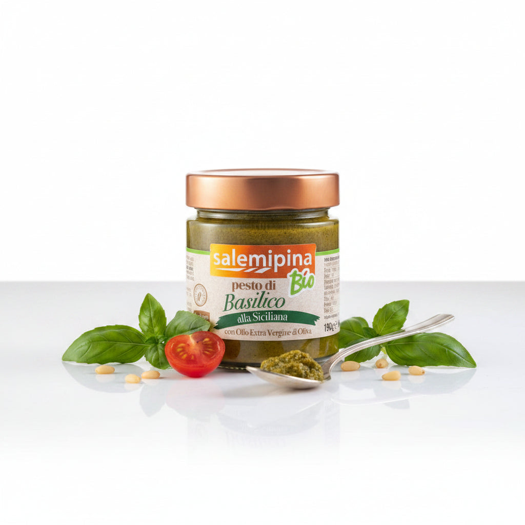Pesto di basilico alla Siciliana biologico Salemi Pina 190 g