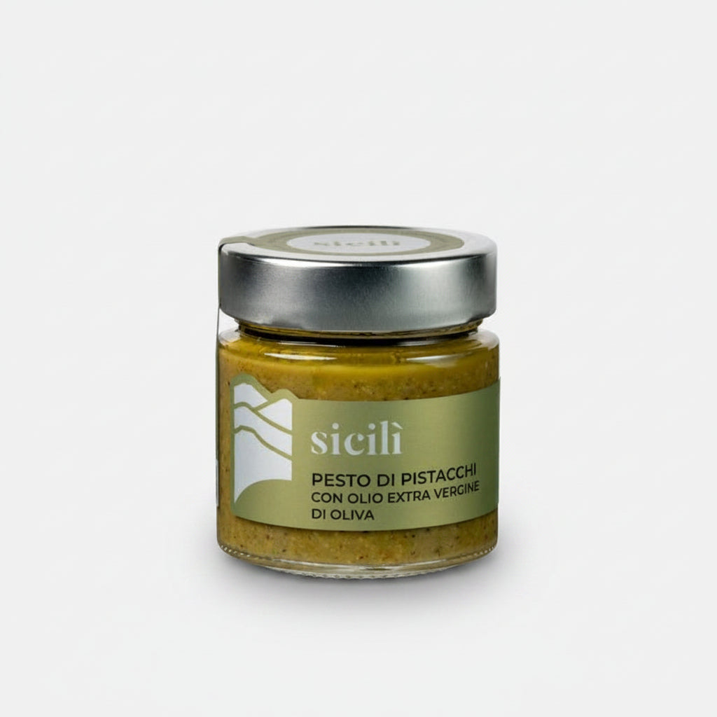 Pesto di pistacchi con olio EVO Sicilì