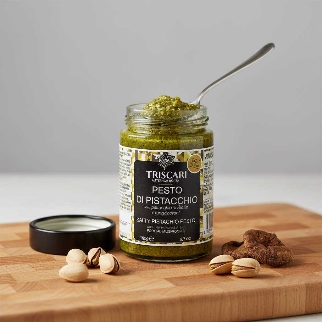 Pesto di pistacchio e funghi porcini