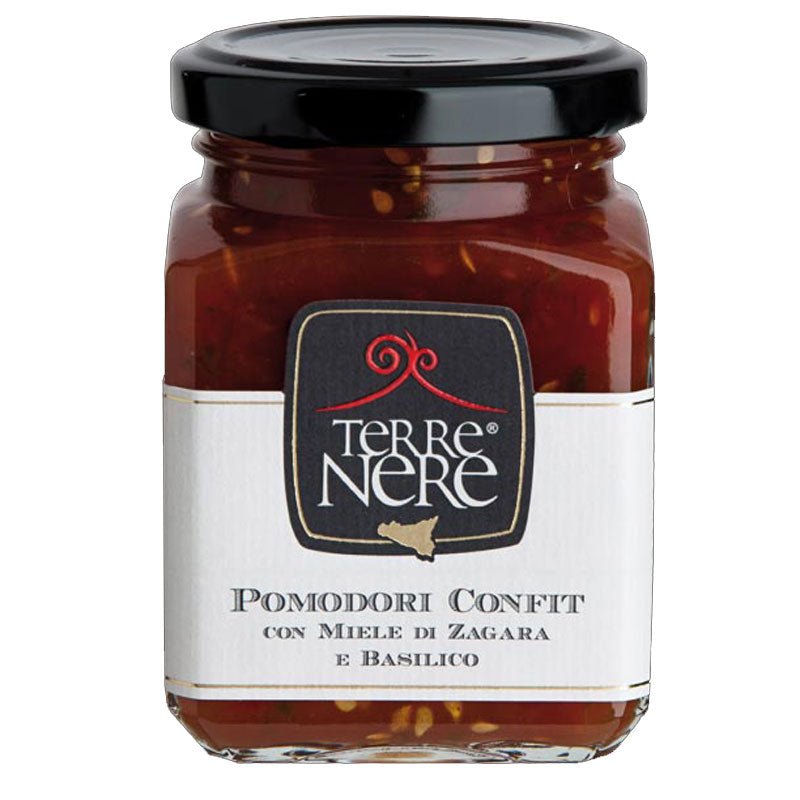Pomodori Confit con Miele di Zagara e Basilico