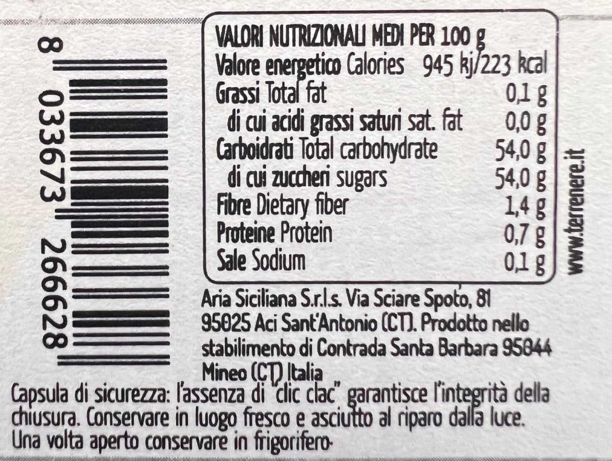Valori Nutrizionali di Pomodori Confit