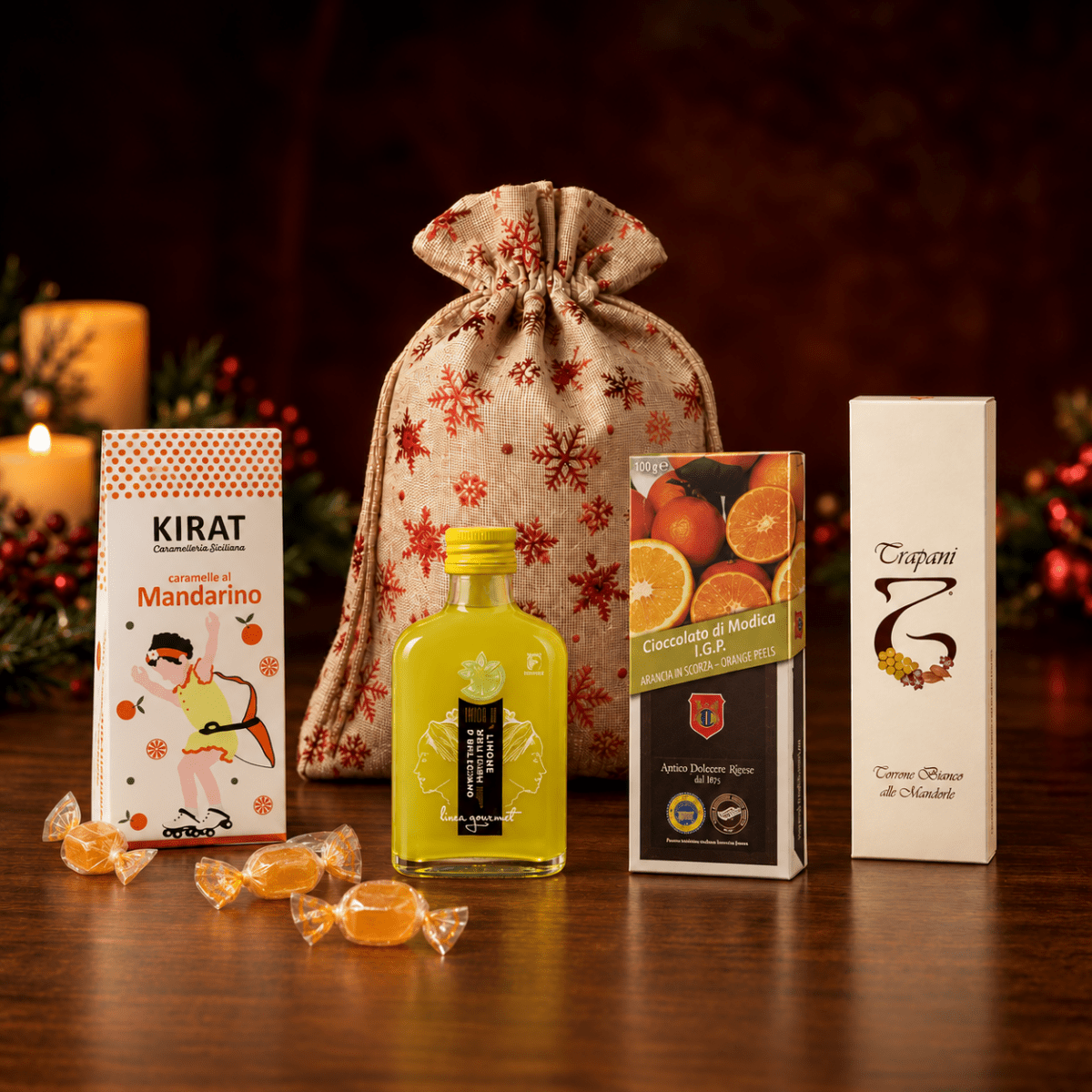 Weihnachtsgeschenkbeutel „Agrumi e Delizie“