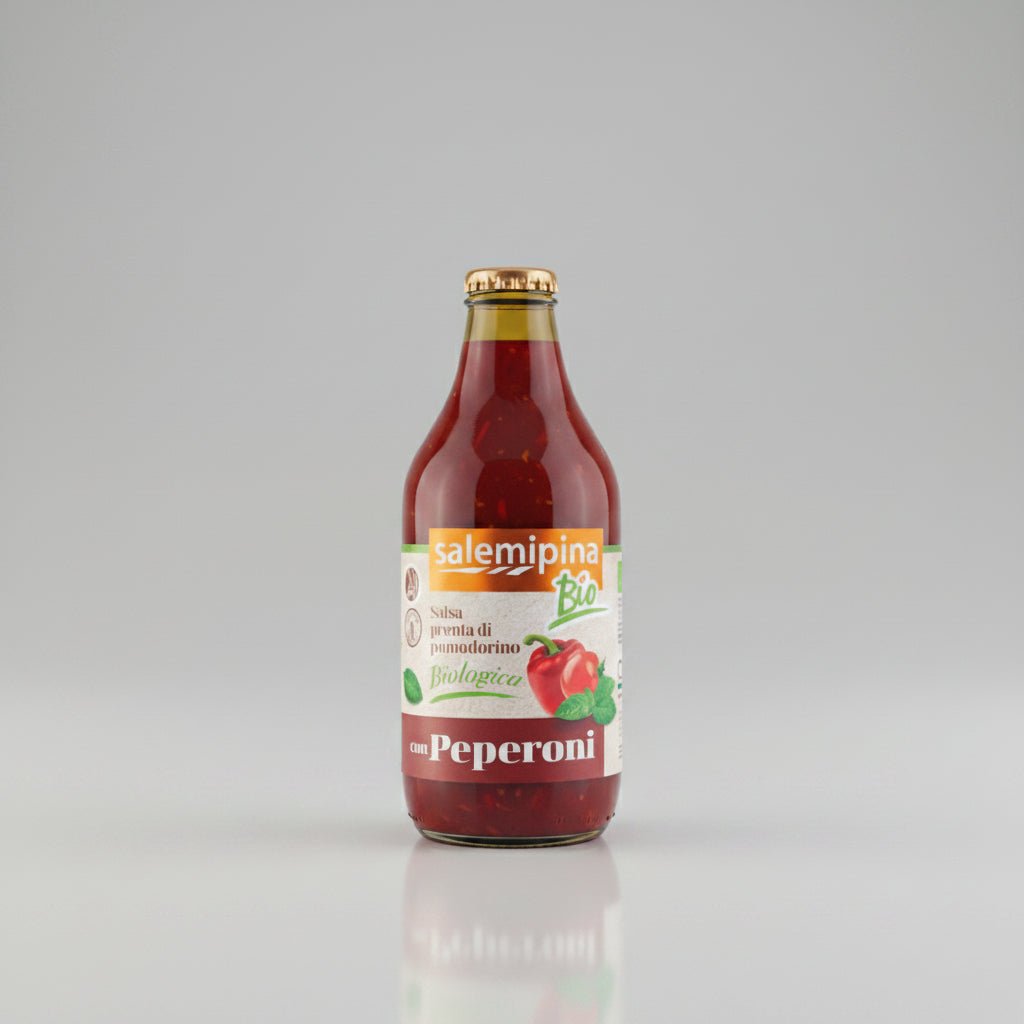 Salsa pronta biologica Salemi Pina con pomodoro ciliegino e peperoni 330 g