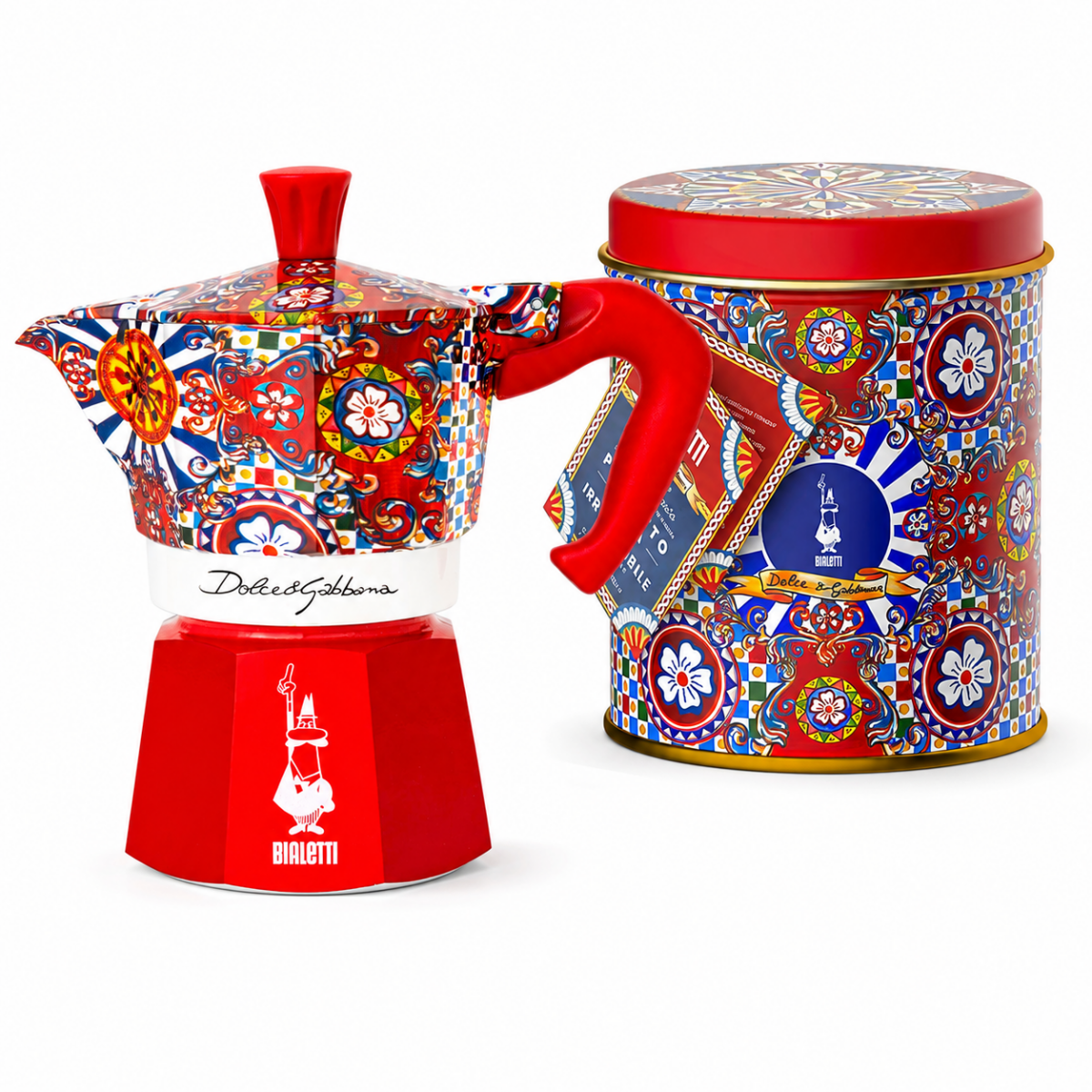 Moka Express 3 tazze e caffè Irresistibile Bialetti Dolce&Gabbana Carretto Siciliano senza confezione
