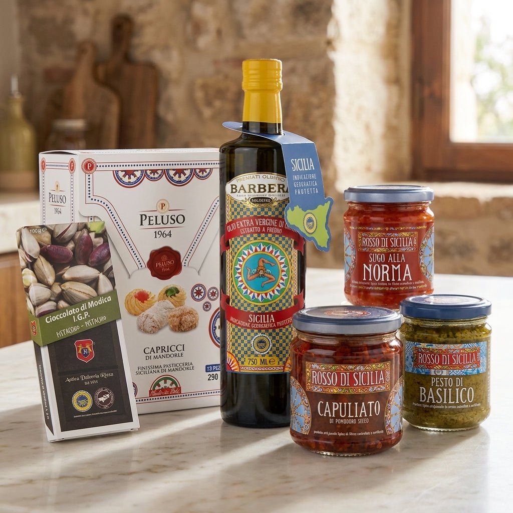 Sicilia en la Mesa – Caja con 8 Productos Típicos

Descubre los auténticos
