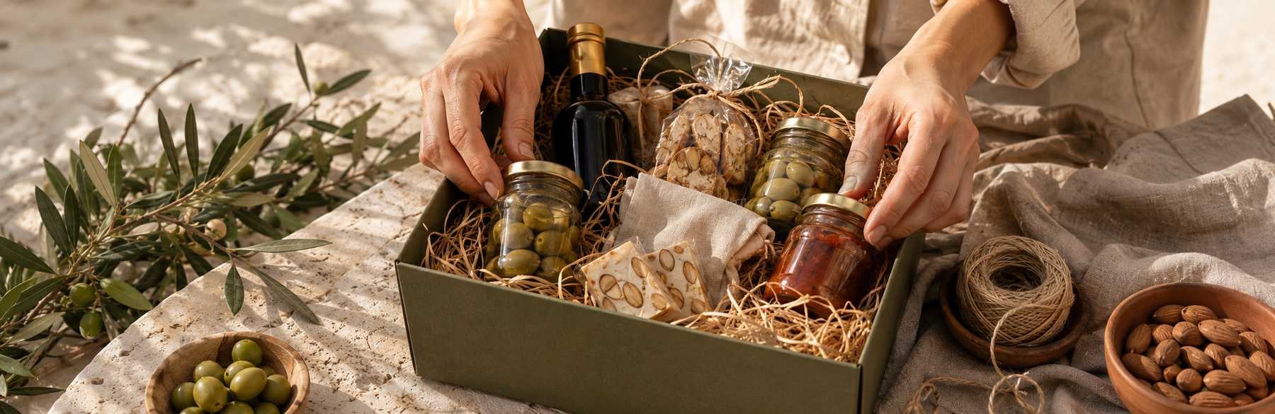 Composizione artigianale di una box siciliana