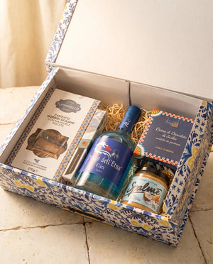 Confezione regalo Blu Laguna, scatola aperta