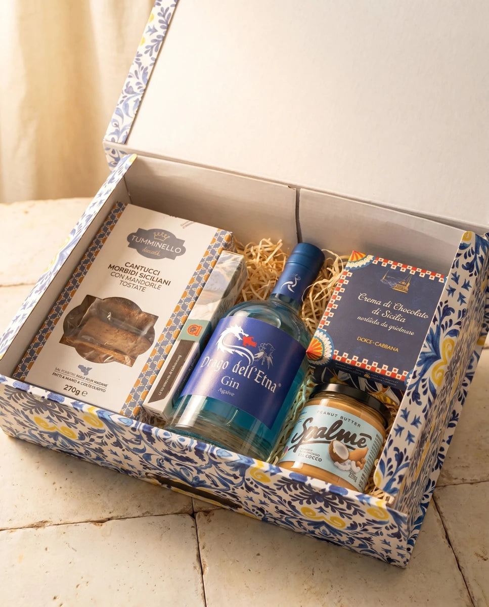 Confezione regalo Blu Laguna, scatola aperta