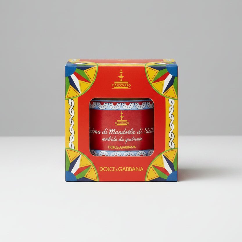 Crema di mandorle Fiasconaro Dolce & Gabbana, 200 g – Sicilus GiftBox Lava Vulcanica