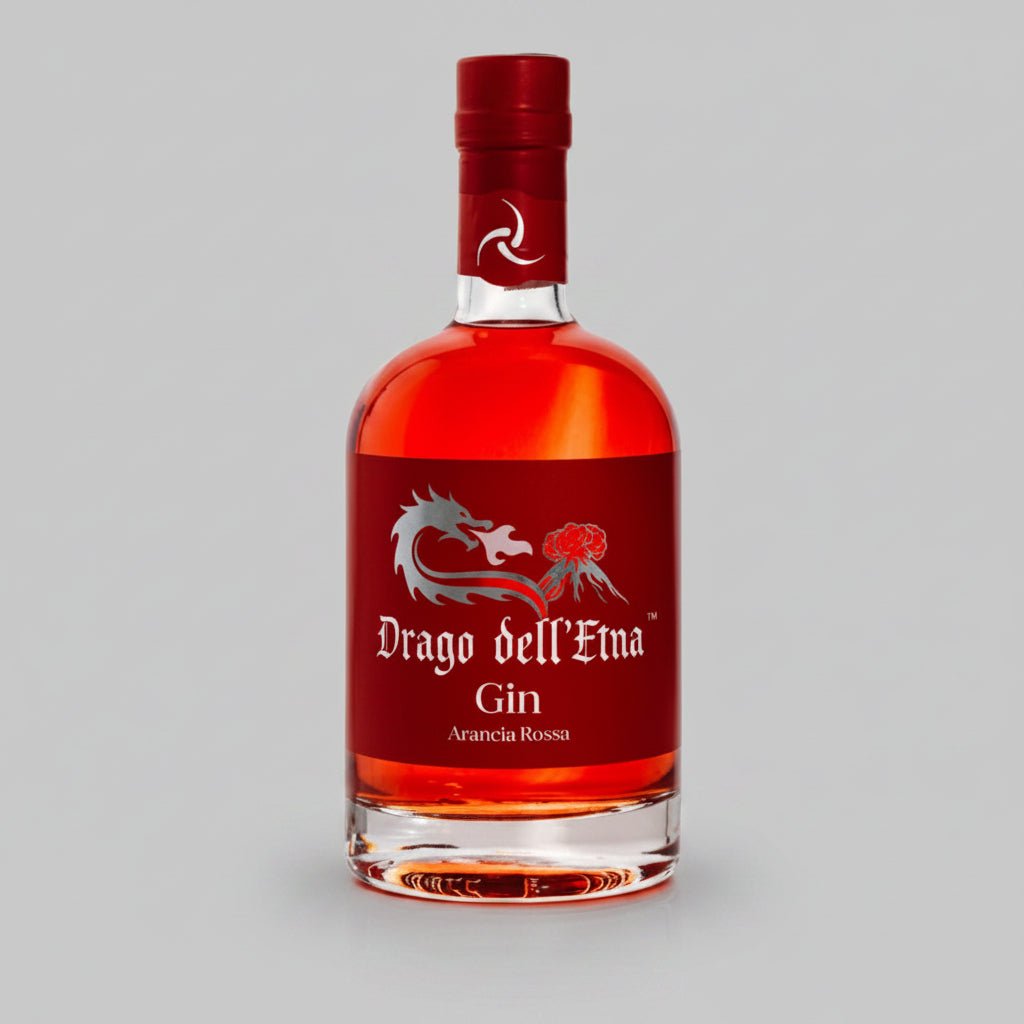 Gin Drago dell'Etna Arancia Rossa, bottiglia da 500 ml – Sicilus GiftBox Lava Vulcanica