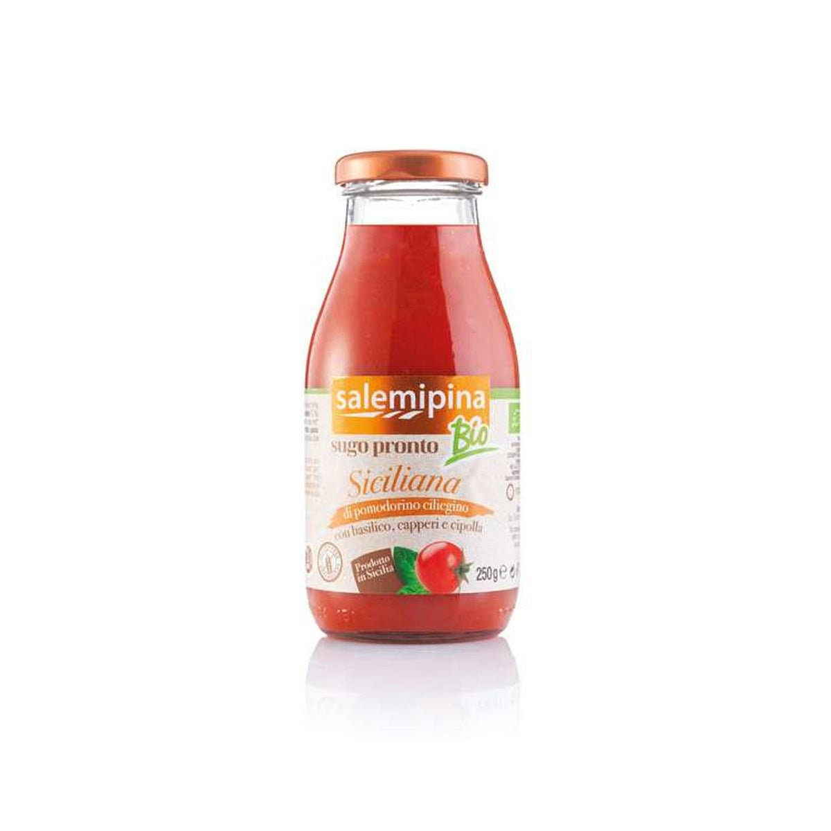 Sugo biologico Salemi Pina alla Siciliana con pomodoro ciliegino 250 g