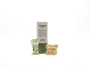 Torrone bianco mandorla e pistacchio 100 g – Torrone Trapani