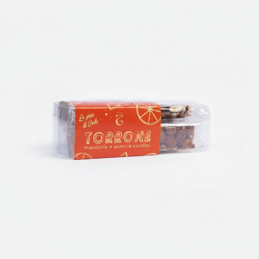 Torrone croccante mandorla e arancia candita 100 g