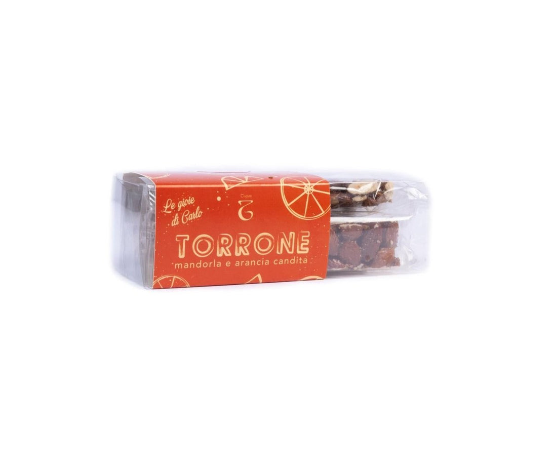 Torrone croccante mandorla e arancia candita
