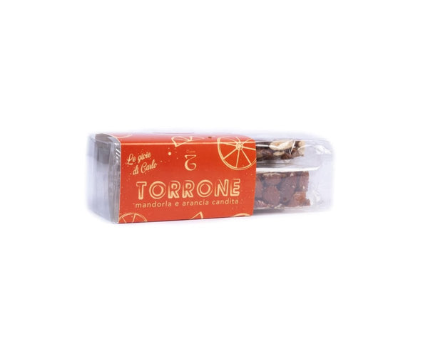 Torrone croccante mandorla e arancia candita