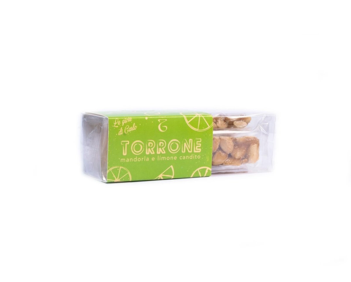 Torrone croccante mandorla e limone candito.