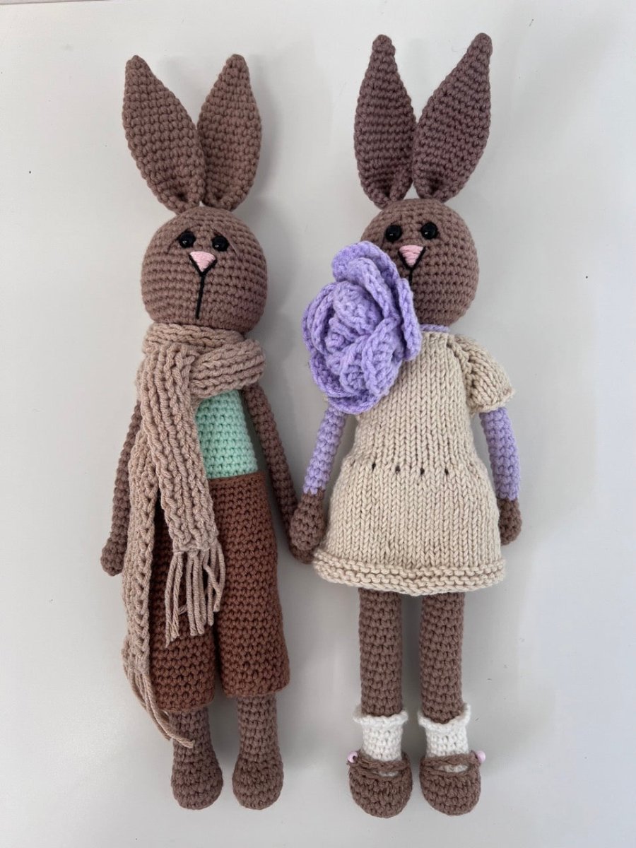 Coniglietti Pasquali "Bruno e Carlotta", Realizzati a Mano in Ucraina - Sicilus Srl
