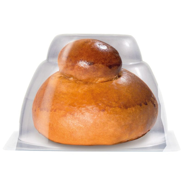 brioche siciliana con il tuppo con gocce di cioccolato, capsula protettiva, siculabrioche, sicilus