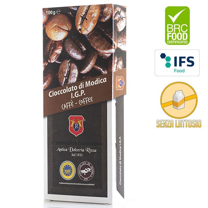 cioccolato di modica igp al caffè, antica dolceria rizza, sicilus