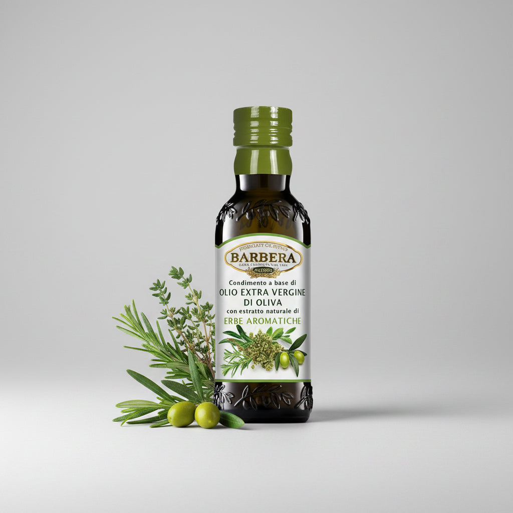 Olio EVO Barbera aromatizzato alle erbe aromatiche 250 ml