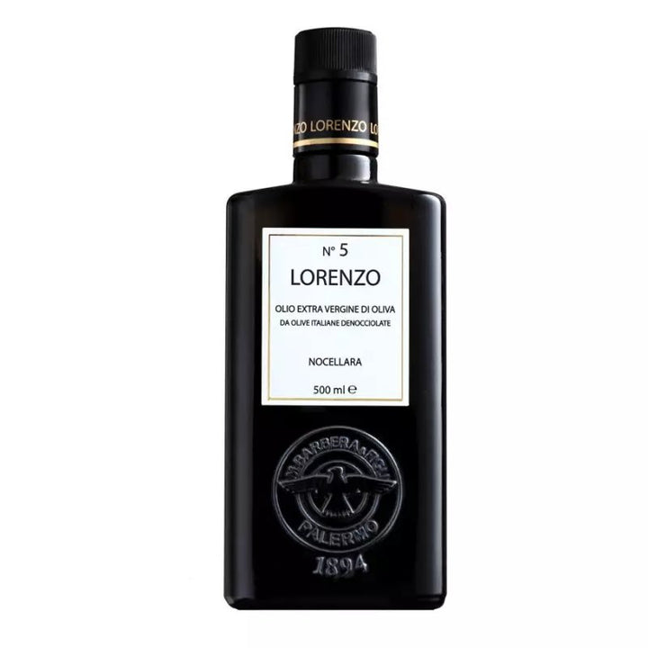 Olio Extra Vergine di Oliva Denocciolato Monocultivar Nocellara Lorenzo N° 5 - Sicilus Srl Confezioni Regalo Aziendali 